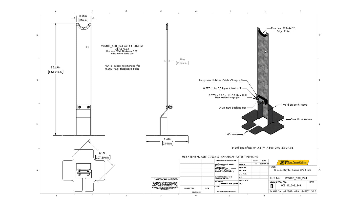 LUMEC SPS4 - WireSentry for LUMEC APS4 Pole